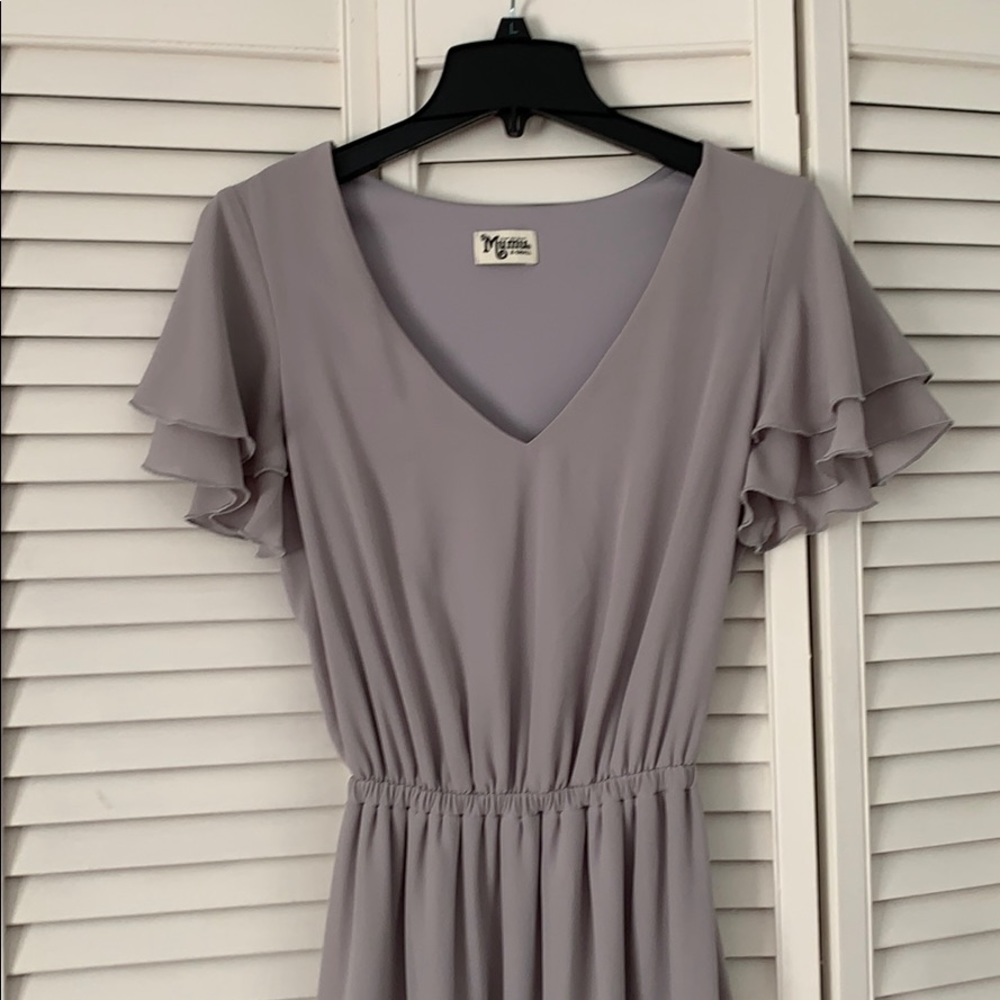 Show Me Your MuMu Dove Grey Michelle Maxi Dress
